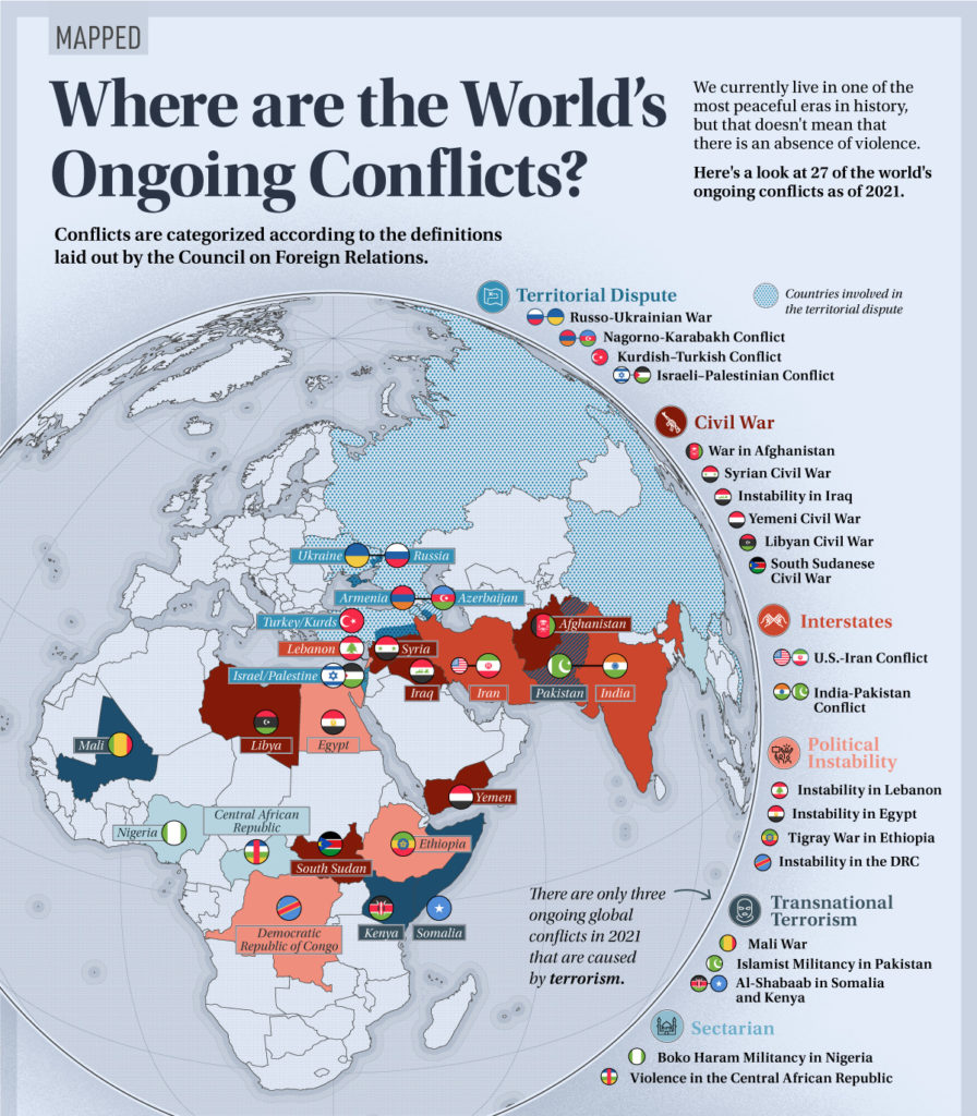 Mapped: Where are the World’s Ongoing Conflicts Today? – Visual ...