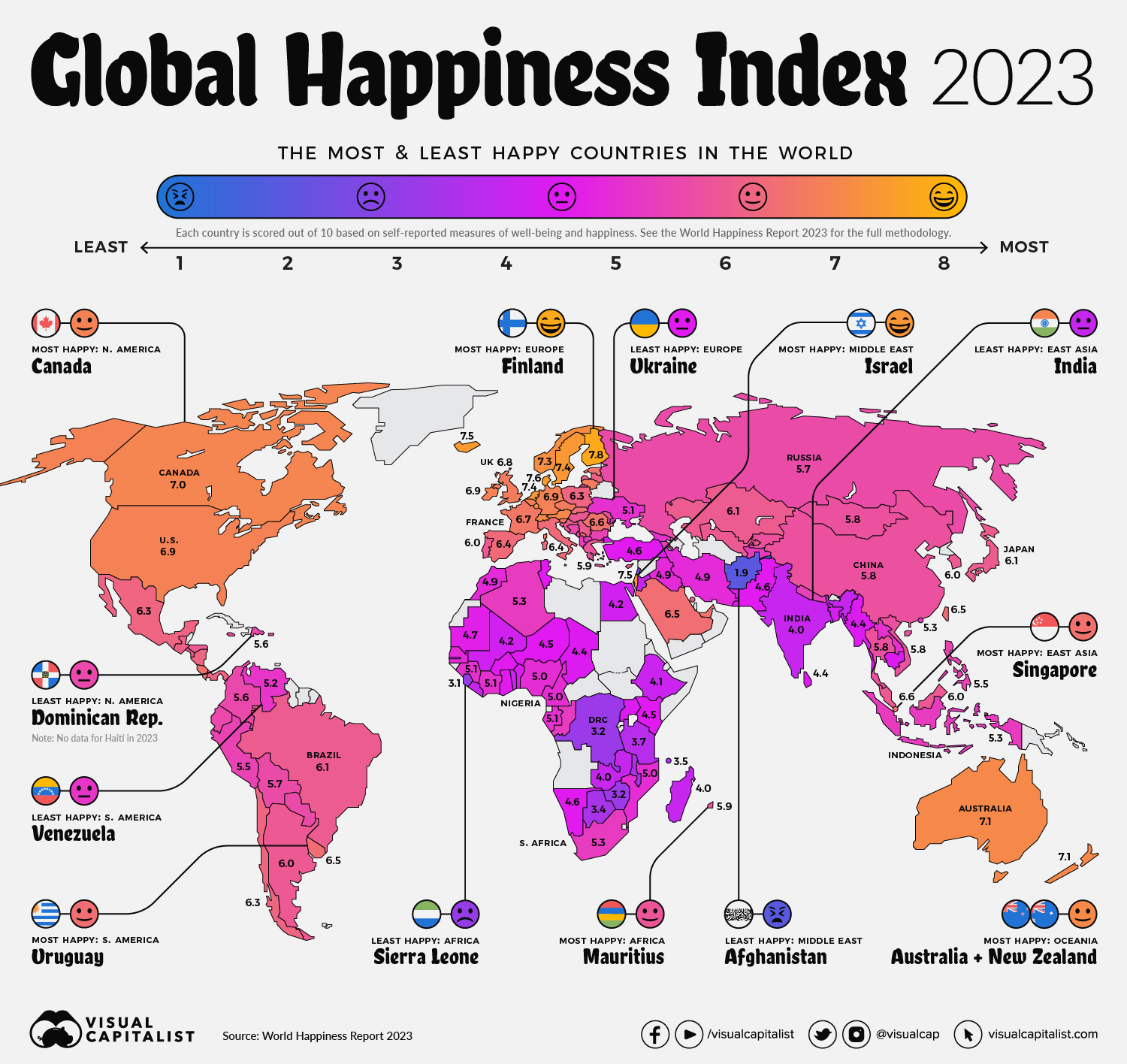 地图2023年世界上最幸福的国家视觉资本主义授权beplay官方下载ios beplay体育官网网站,beplay官方下载ios