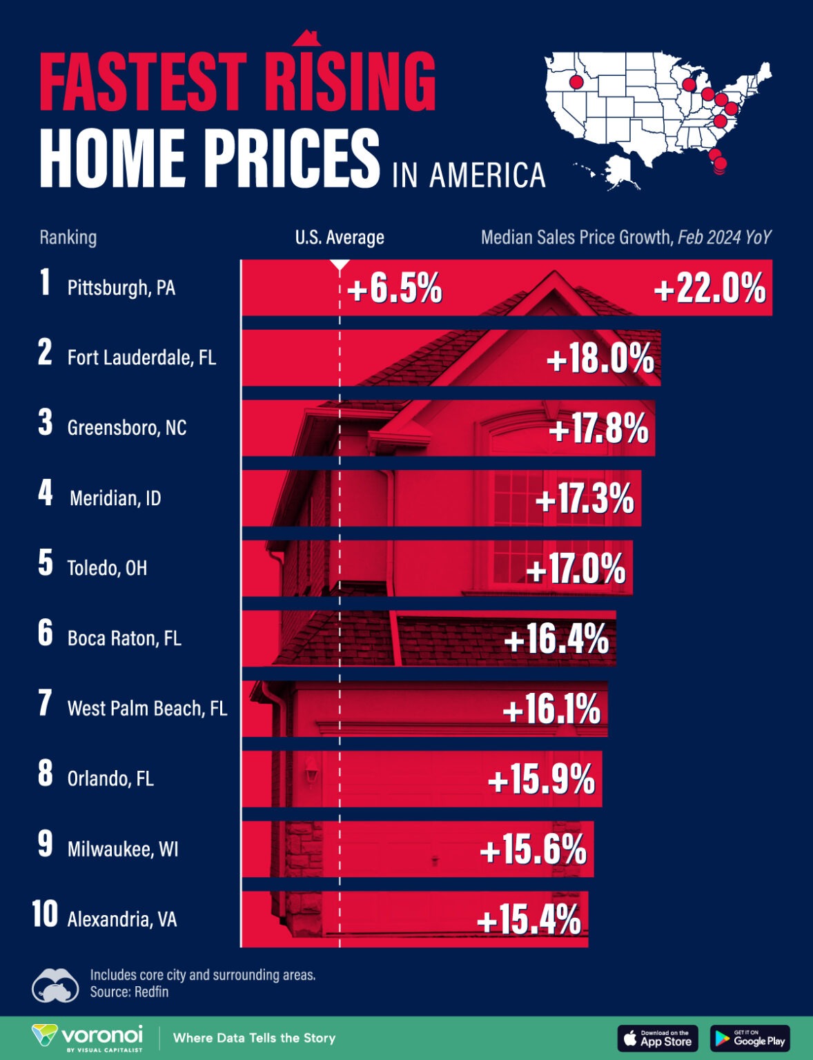 The Fastest Rising U.S. Housing Markets in 2024 – Visual Capitalist ...