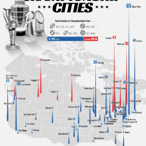 Mapped: Major Sports Championships by North American City