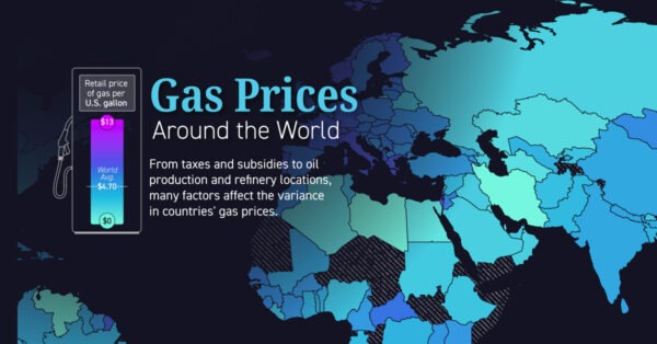 Mapped: How Much Each Country Pays for Gas in 2025