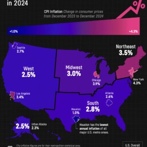 Mapped: Annual Inflation Rate by U.S. Region