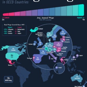 Mapped: Average Wages in OECD Countries