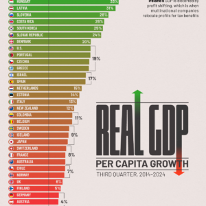 Ranked: Real GDP Per Capita Growth by Country (2014-2024)