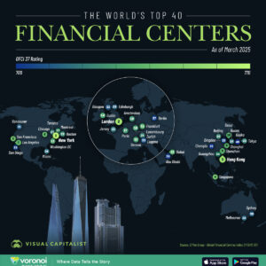 Mapped: The World’s Top Financial Centers in 2025