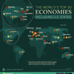 Mapped: The World’s Largest Economies, Including U.S. States