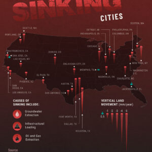 Mapped: America's Sinking Cities