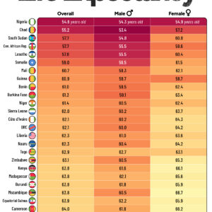 Ranked: Which Countries Have the Lowest Life Expectancy?