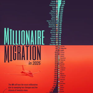 Ranked: The Countries Gaining and Losing Millionaires in 2025
