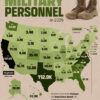 Mapped: States with the Most Military Personnel in 2025