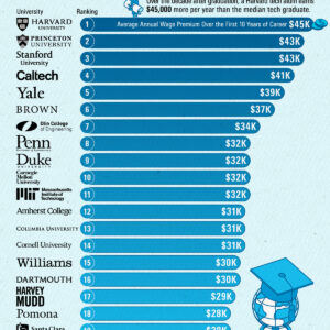 Ranked: The Best U.S. Colleges for High-Paying Tech Jobs